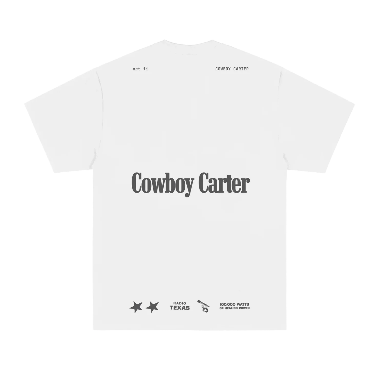 COWBOY CARTER SHORT SLEEVE TEE - WHITE